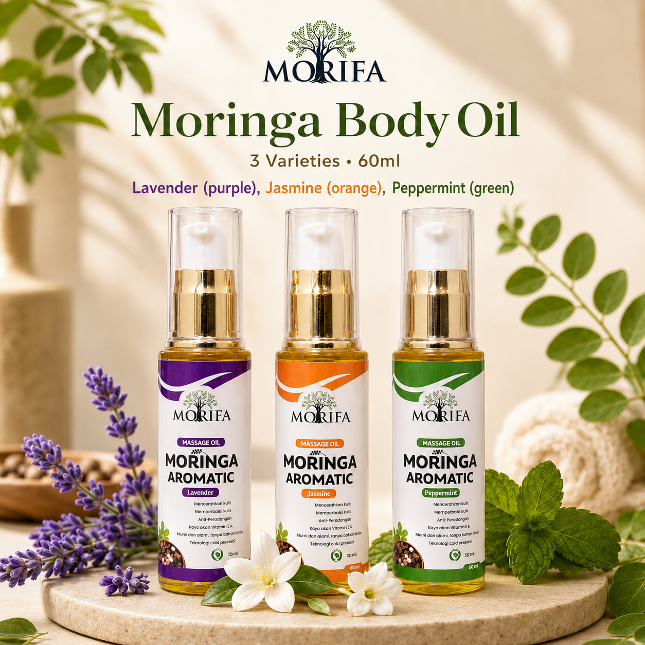 Moringa Body Oil — Single Scent